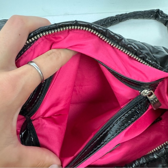 Express Nylon Quilted Soft Hobo Black Bag Shoulder Gym Bag - Picture 5 of 6